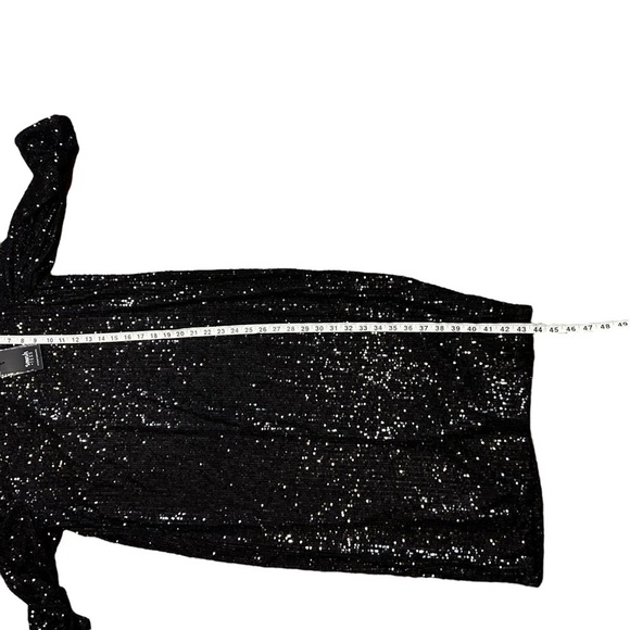 Smash + Tess Forever Frosted Dress-Black Sequin Midi Dress-Holiday New Years- XS - Picture 15 of 15